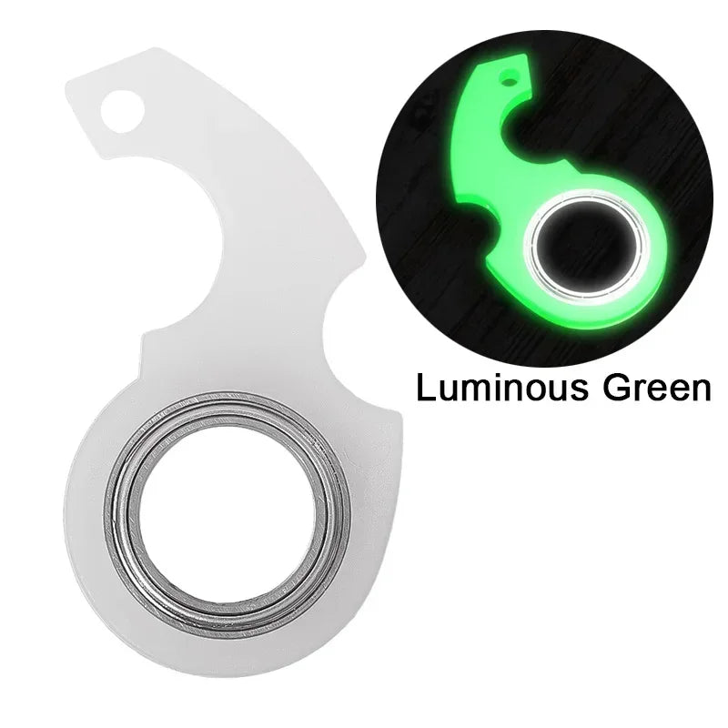Creative Luminous Keychain Spinner Stress Toy Keychain Metal Toy Kid Fingertip Spinning Keyring  Relieve Anxiety Party Gift