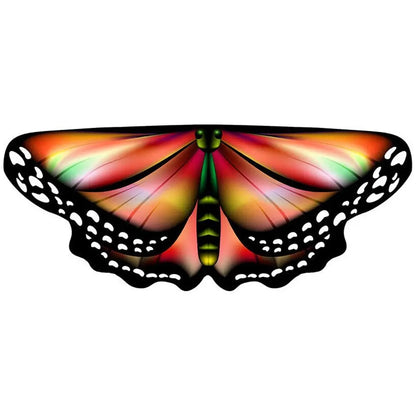 Kids Butterfly Wings Cape Girls Fairy Shawl Pixie Cloak Fancy Colorful Dress Costume Gift  Party & Holiday DIY Decorations