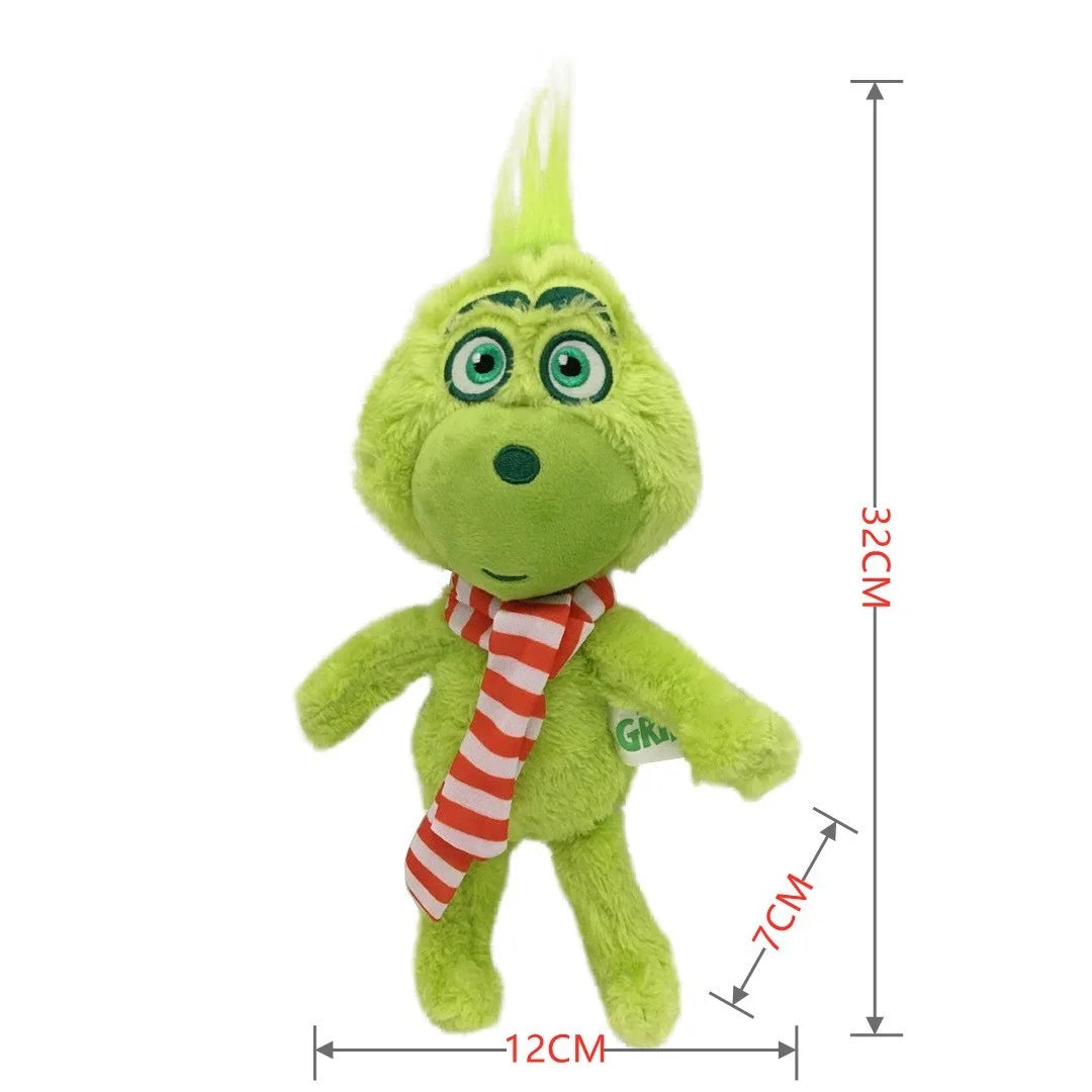 Bandai Grinch Plush Doll Toy Gift Cartoon Style Children Toys Rag Doll Kawaii Room Decor For Christmas Plush Toys Boy and Girl.