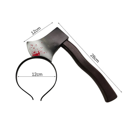 Halloween Hair Hoop Horror Blood Fake Ax Saws Knife Gothic Headband Halloween Party Masquerade Cosplay Prop Decor Accessories