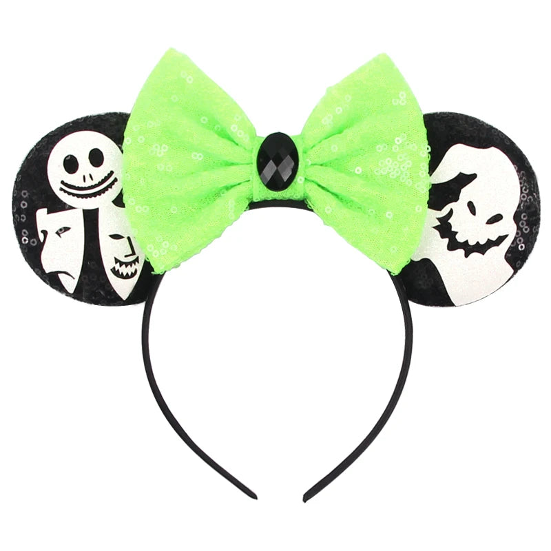 2026 Latest Halloween Cobweb Ears Headband Women Festival DIY Mouse Hairband Kids Party Villains Cosplay DIY Hair Accessories