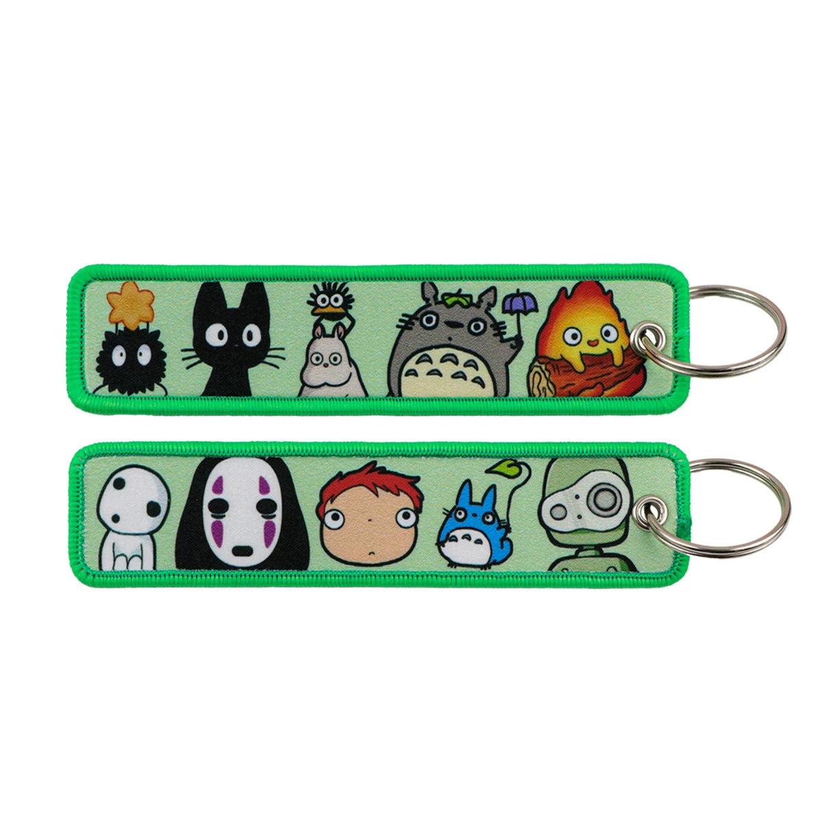 Popular Anime Character Embroidery Keychain Cool Cartoon Key Tag Motorcycles Cars Backpack Chaveiro Fashion Keyring Friend Gifts
