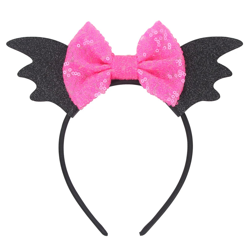 2026 Latest Halloween Cobweb Ears Headband Women Festival DIY Mouse Hairband Kids Party Villains Cosplay DIY Hair Accessories