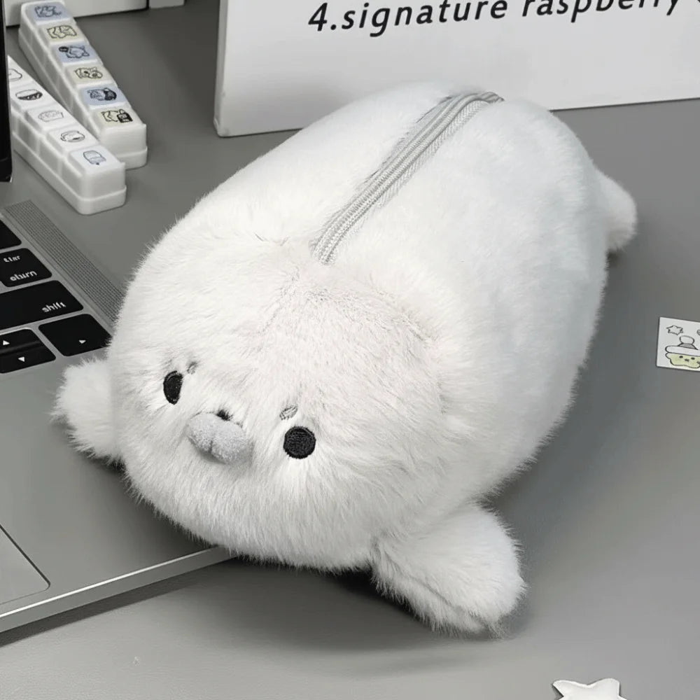 Funny Seal Pencil Case Large Capacity High Aesthetic Value Pen Bag Storage Bag Pen Pouch Gift