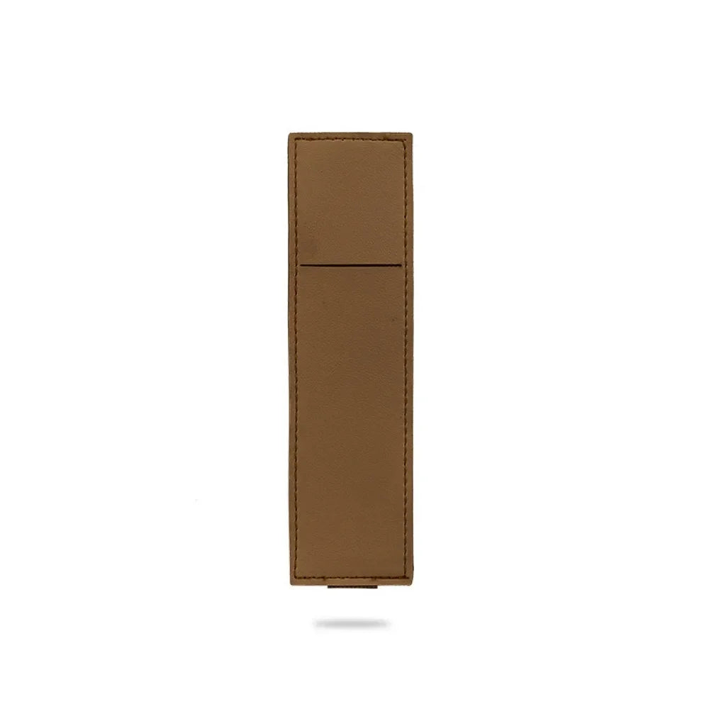 Pu Leather Pen Bag Elastic Buckle Book Notebook Fashion School Pen Case for Office Meeting Easy Carry Office Student Stationery