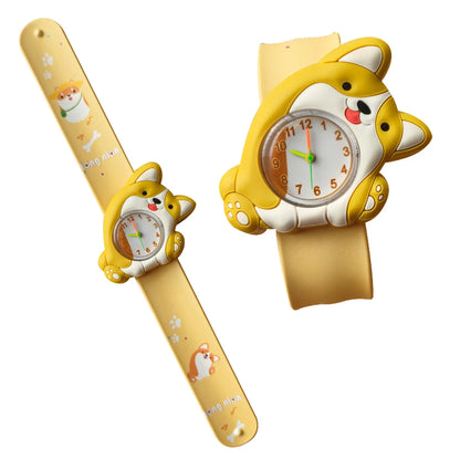 Cartoon Printed Strap Children's Watch Colorful Silicone Baby Birthday Gift Kids Study Time Toy Girls Boys Watch Clock Bracelet