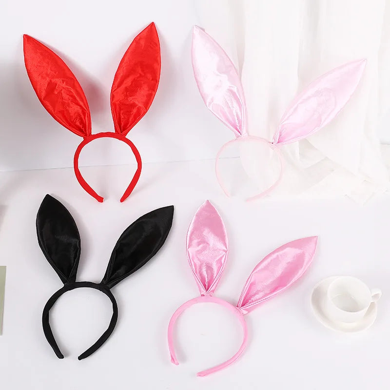 1pc sold color gingham rabbit ear headband in stock headband bunny girl hair clip Halloween rabbit headband