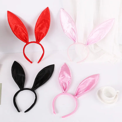 1pc sold color gingham rabbit ear headband in stock headband bunny girl hair clip Halloween rabbit headband