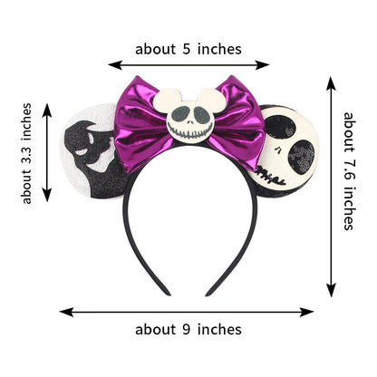 Mickey Mouse Ear Headbands Bow Hairbands Hair Accessories Party Christmas Halloween Princess Decoration Cosplay Costume for Girl