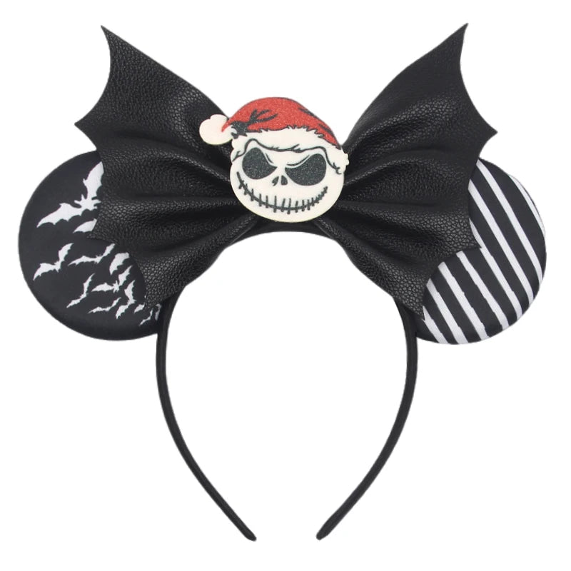 2026Latest Mickey Minnie Ear Headband Sequin Bows For Girl Adult Kids Halloween Party Cosplay Hair Accessories Princess Hairband