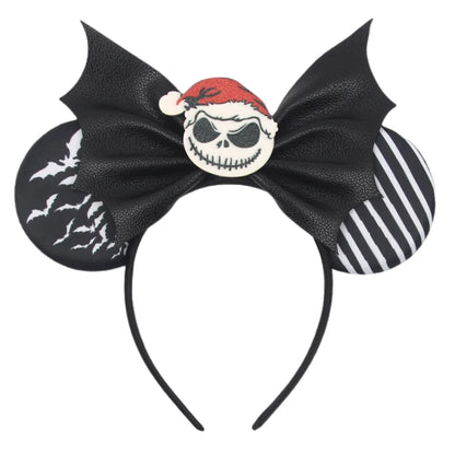 2026Latest Mickey Minnie Ear Headband Sequin Bows For Girl Adult Kids Halloween Party Cosplay Hair Accessories Princess Hairband
