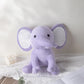 25cm/9.84in Soft Elephant Plush Stuffed Animal - Cute Fluffy Colorful Plush Toy (Multiple Colors: Pink/Blue/Purple/Rainbow) - Id