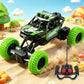 Remote Control Car with Colorful Flashing Lights, Rubber Wheels, Off-Road Toy Car Suitable for Children's Gifts