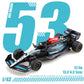 (Bagged) 1.43 Alloy Model Racing Car Toy, Exquisite Formula Alloy Pullback Racing Car, Children's Toy, Best Birthday Gift.