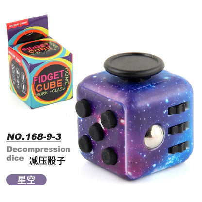 Solid Color Fidget Decompression Dice for Release Stress Autism Anxiety Relieve Adult Kids Stress Relief Anti-Stress Fingertip
