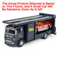 Scale 1:64 Container Alloy Trailer Model Toy Car Diecast Metal Movable Joint Pull Back Rescue Engineering Vehicles Gifts for Kid