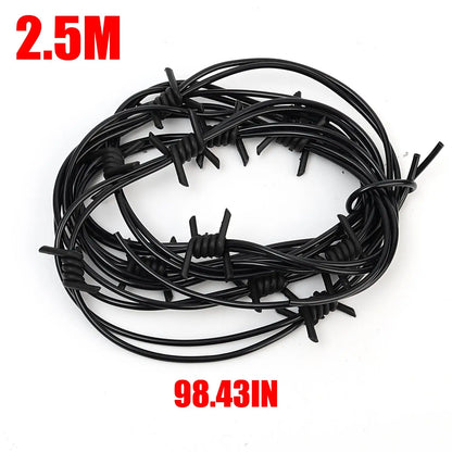 Barbed Wire Halloween Prop for Fence Decoration Simulation Fake Barbed Wires Haunted House Party Favor Backgroun Spooky Ornament