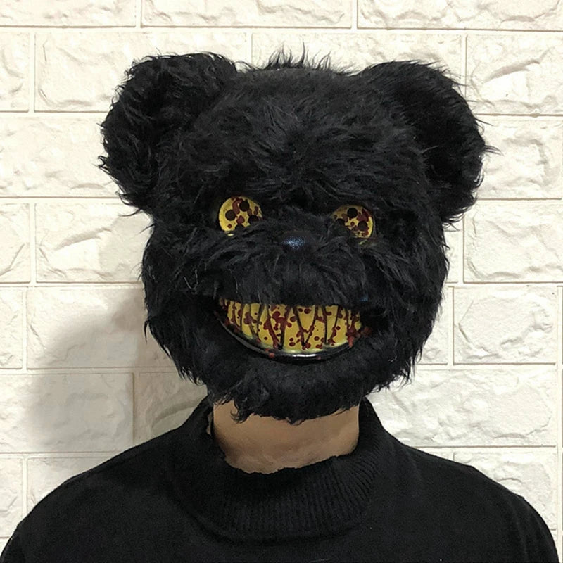 Halloween Cosplay Face Mask Fancy Party Stage Make-up Scary Bear Rabbit Cartoon Head Cover Carnival Costume Prop Masquerade Mask
