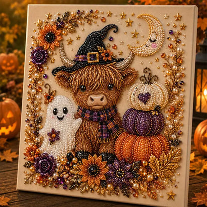 Halloween Ghost Pearl Art Kit for Adults DIY Pearl Painting Craft Kit Beginner Friendly Halloween Pearl Diamond Art Wall Decor
