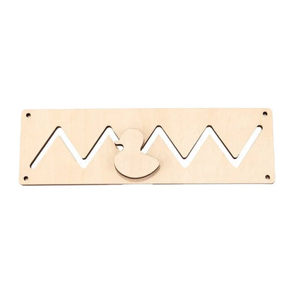DIY Busy Board Montessori Hot  Air Dalloon Carriage Door Educational Toy Wood Chip Graphic Pairing Wooden Part For Childre Gifts