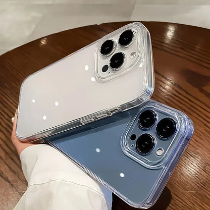 Luxury Transparent Phone Case For iPhone Duo 18 17 16 15 14 Plus 13 12 11 Pro Max Shockproof HD Clear Hard Acrylic Back Cover