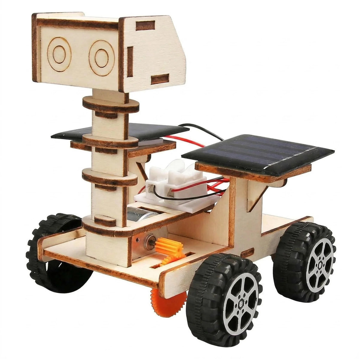 Solar Car Lunar Exploration Vehicle Children's Diy Hand-Assembled Model Diy 3d Wooden Puzzle Science And Education Toys