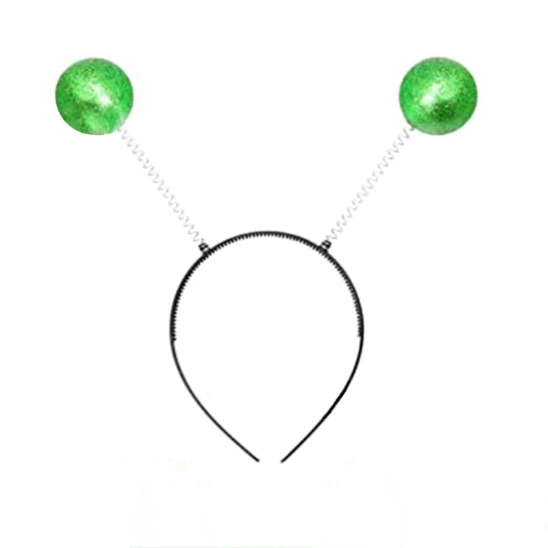 Alien Antenna Headband MartianHeadband Alien HeadBopper Halloween Alien Headband Metallic MartianAntenna Headband