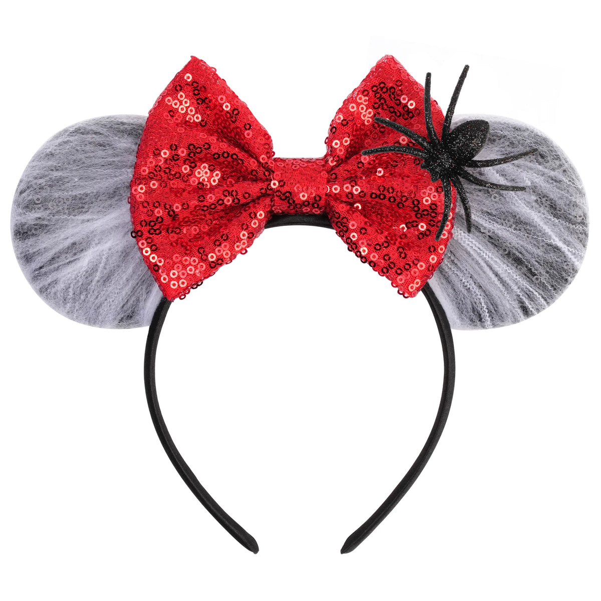 2026Latest Mickey Minnie Ear Headband Sequin Bows For Girl Adult Kids Halloween Party Cosplay Hair Accessories Princess Hairband