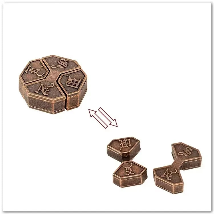 Creative Classic IQ Metal Brain Teaser Magic Baffling Puzzles Game Toys for Children Adults Funny Kids Gifts