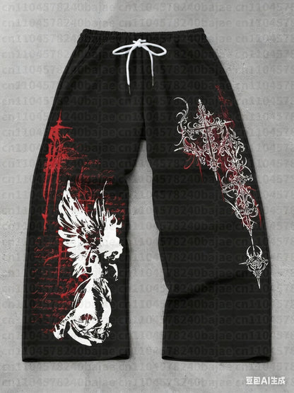 2026 Gothic Punk Vintage Fashionable Breathable Quick Drying Pants Sports and Fitness Pants 3D Printed Sportswear Adult Kids
