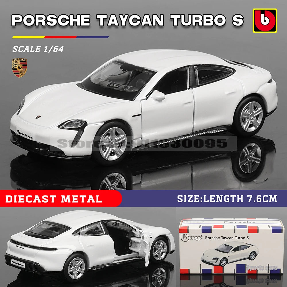 Bburago 1:64 golf Porsche 911 Shelby Raventon Mustang Lamborghini Collection Series Car Die Casting Model Gift Toy