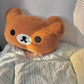 Cute Rilakkuma Plush Warm Hand Pillow Cartoon Bear Peluche Stuffed Toy Soft Cushion Birthday Gift
