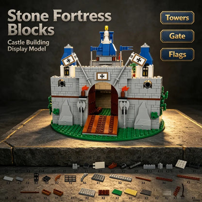 Creative DIY Medieval Roman Knight Castle Building Set Model, Christmas, Halloween and Birthday Gift, Military Collectible Toy