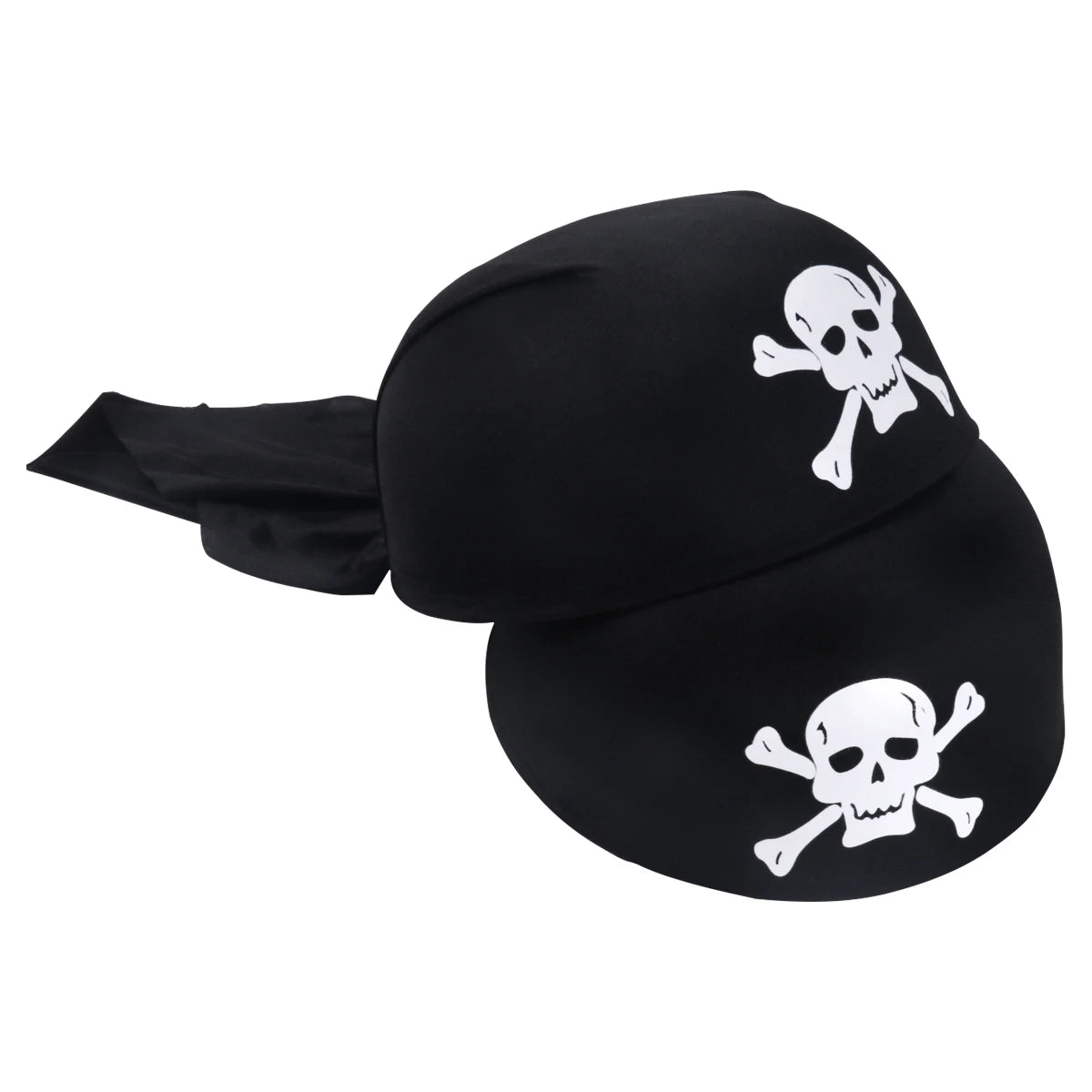 1/2set Pirate Skull Hat And Eye Patches Halloween Captain Cap Headband Cosplay Costume Accessories Prop Kid Birthday Party Decor