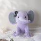 25cm/9.84in Soft Elephant Plush Stuffed Animal - Cute Fluffy Colorful Plush Toy (Multiple Colors: Pink/Blue/Purple/Rainbow) - Id