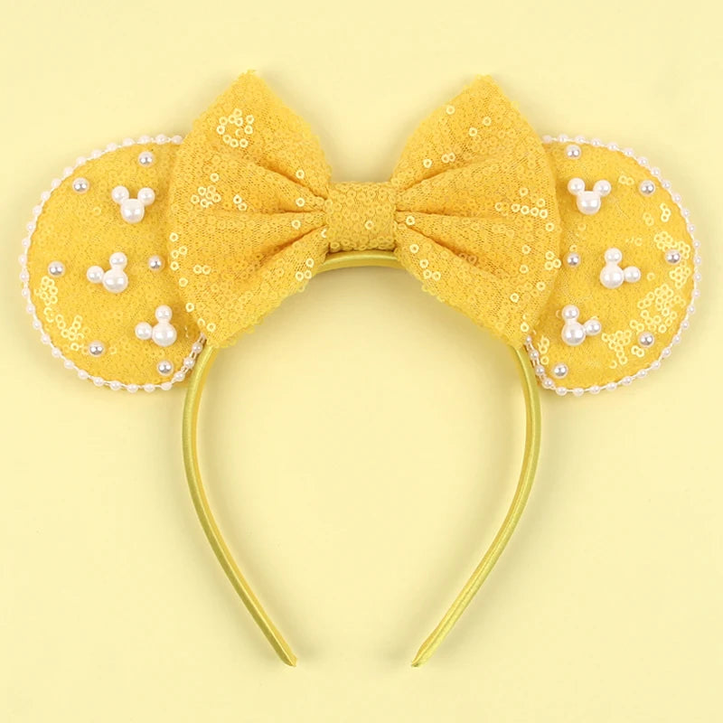 New Trendy Mouse Ears Headband 3.3"Velvet For Girls Soft Bow Hairband Halloween Festival Party Trip DIY Hair Accessories Gifts