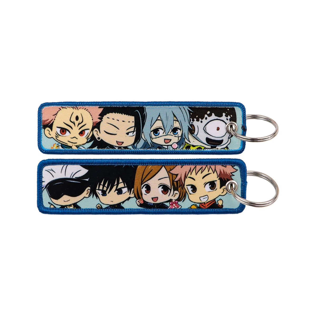 Popular Anime Character Embroidery Keychain Cool Cartoon Key Tag Motorcycles Cars Backpack Chaveiro Fashion Keyring Friend Gifts