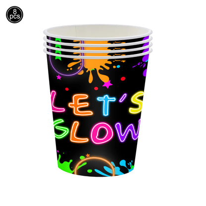 6 12 24 30 Pcs Neon Party Supplies Neon Formal Hats Glow In The UV Light Party Fluorescent Hat UV Light Party Decorations Adults