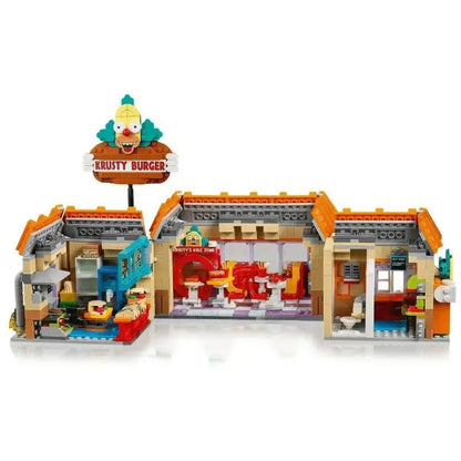 Stock 1635 pieces of MOC City Krusty Hamburg building Model building blocks suitable for  children's Christmas gift set