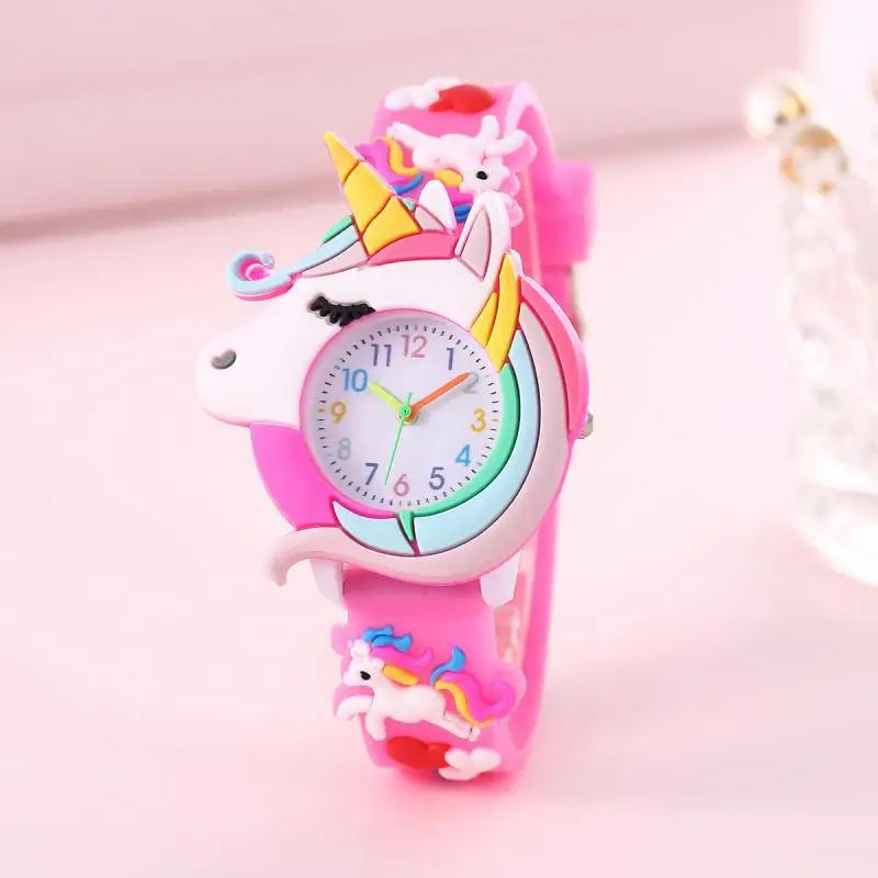 New Rainbow Cloud Printed Silicone Band Children's Watch Girl Cute Cartoon Quartz Watch Kids Watches Boys Girl Watche