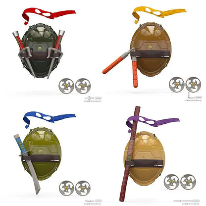 Teenage Mutant Ninja Turtles Tmnt Turtle Shell Backpack Cosplay Costume Set For Boys Party Role Play Props Halloween Christmas