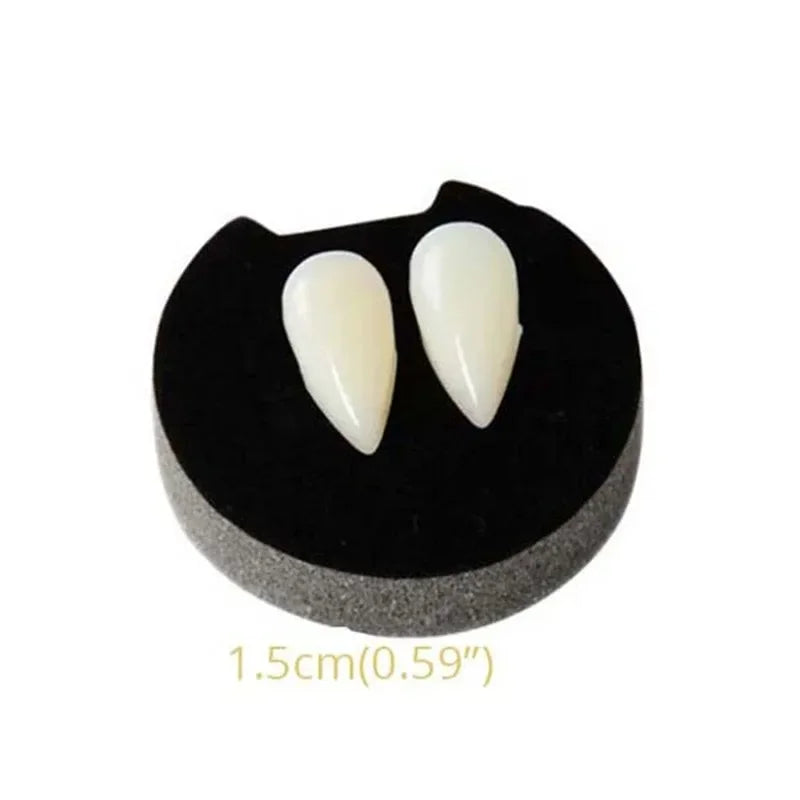1-4Pcs Halloween Vampire Dentures Prop Halloween party Costume DIY Cosplay Props Decoration False Teeth With Dental Gum