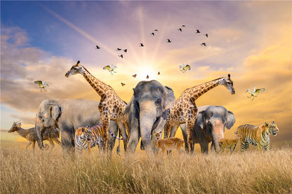 1 Box 500 Pieces 46*28cm Jigsaw Puzzles 500 Pieces Cardboard Picture Landscape Oil Painting Art Puzzles Family Games