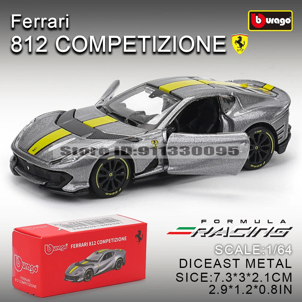 Bburago 1: 64 Ferrari series Multiple choices SP3 812 ENZO F40 F12TDF SF90 458 Car Die Casting Model  Gift Toy