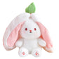 Kawaii Fruit Bunny Plush Toy Cute Carrot Strawberry Turn Into Rabbit Plush Toy Kids Birthday Christmas Gift peluches pequenos