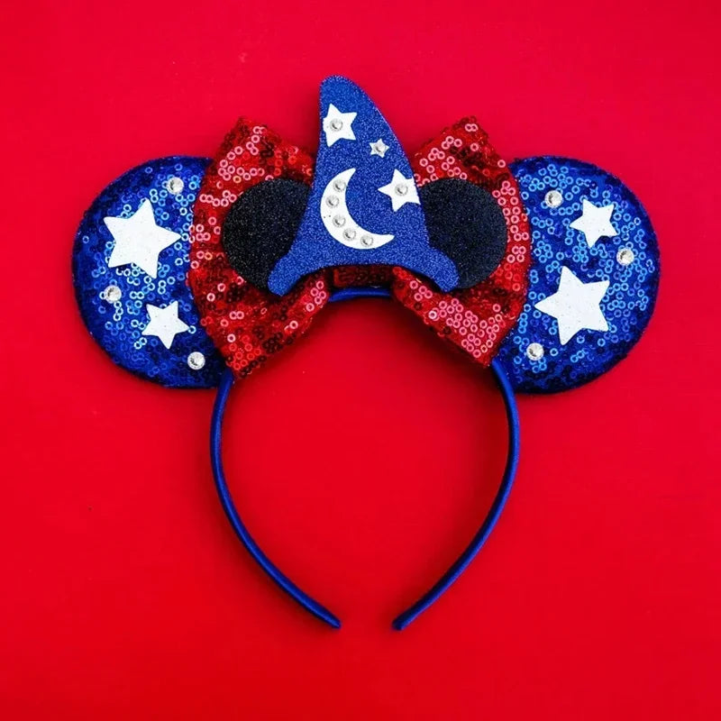 Disney Halloween Ear Headbands For Adults Kids Cosplay Bat Skeleton Maleficent Hairband Girls Ghost Women Party Hair Accessories