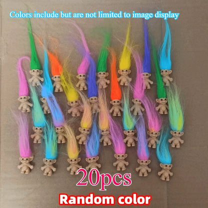 Troll Dolls, Vintage Trolls Lucky Doll Figures, Chromatic Adorable Cute Little Guys Collection, Party Favors,Christmas,Halloween
