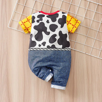 0-24 months newborns Baby Clothes One-Piece Cartoon Anime short-Sleeved Trousers Banquet Summer Fashion neonatal clothing