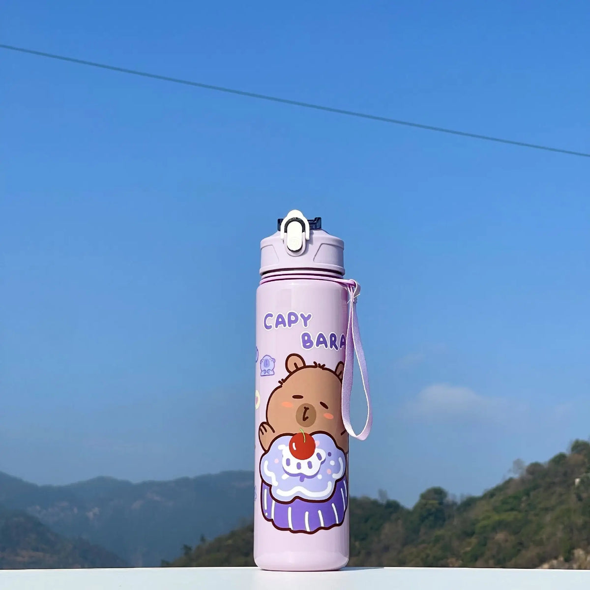 750ml Dinosaur Water Bottle For Kids Water Sippy Cup With Silicone Straw Leakproof Plastic Water Bottles Summer Kids Water Cup
