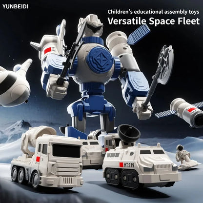 Children's Magnetic Deformation Engineering Car Robot Building Block Toy Set Multi Style Puzzle Assembly Machinery Mech Toy Gift